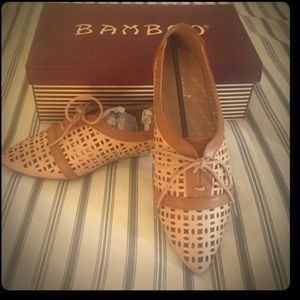 Brown Cut Out Oxfords